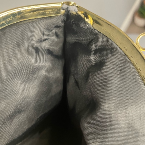 Vintage 1960s Beaded Black Evening Bag - Picture 6 of 7